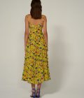 bebek dress yellow pomegranate back