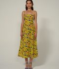 bebek dress yellow pomegranate front