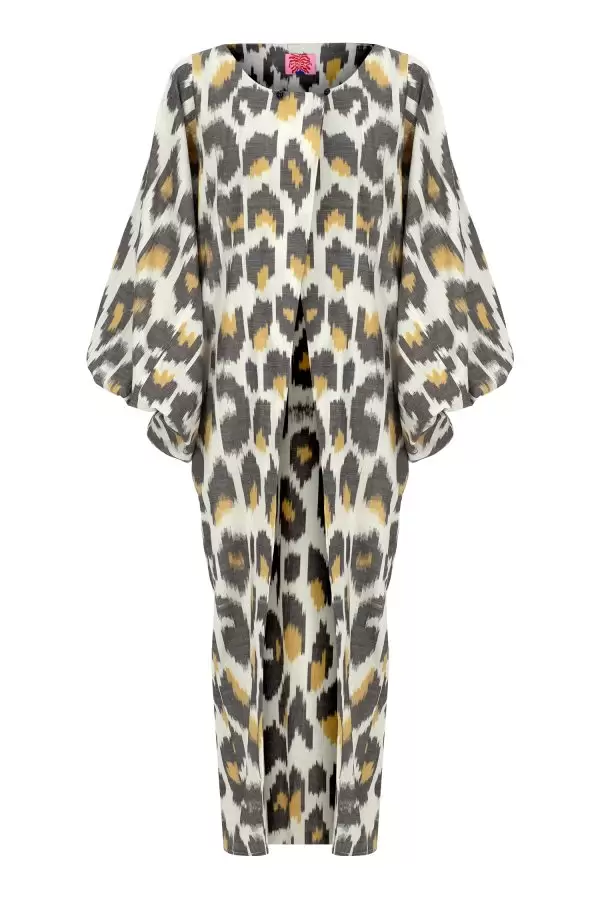 Cappadocia Kimono in Leopard Cotton Ikat