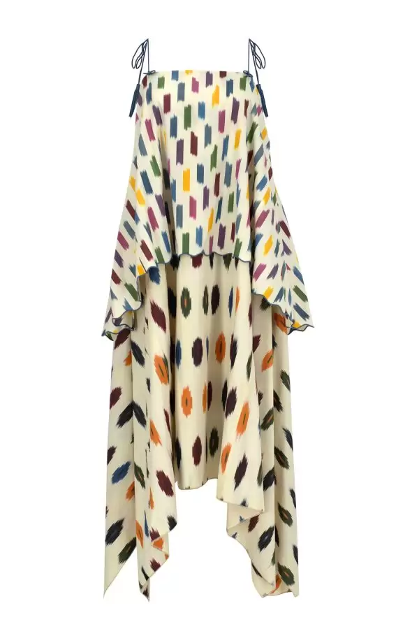 Prinkipos Dress in Multi Dots / Multi Confetti Cotton Ikat