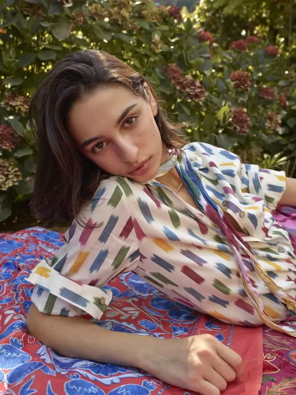 Chic Shirt in Multi Confetti Cotton Ikat