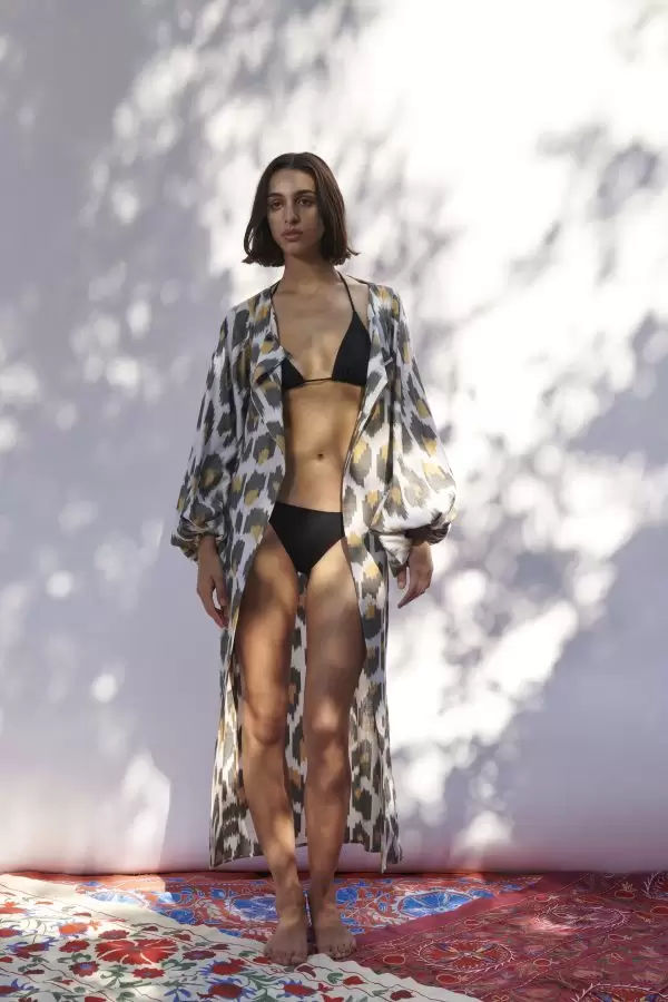 Cappadocia Kimono in Leopard Cotton Ikat