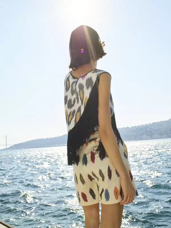 Boxer Shorts in Multi Dots Cotton Ikat